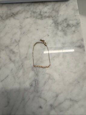 Minimal Rose Gold Beaded Chain Bracelet for Women